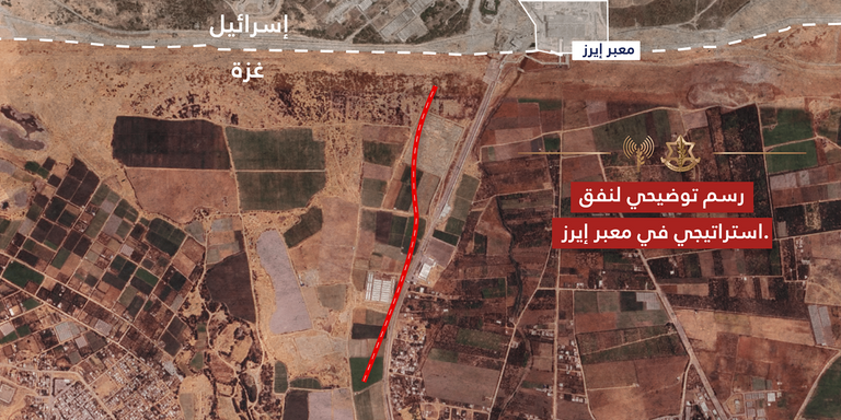 جانب من مدخل النفق العملاق الذي يقول الجيش الإسرائيلي إنه عثر عليه