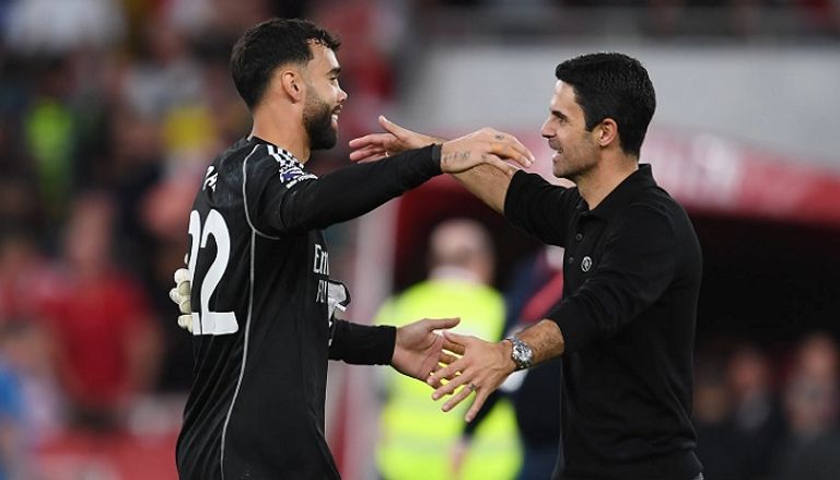 مايكل أرتيتا وديفيد رايا ديفيد رايا وآرون رامسديل