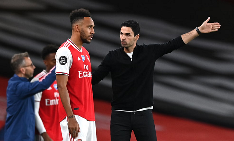 أرتيتا وأوباميانغ ميكيل أرتيتا مدرب أرسنال