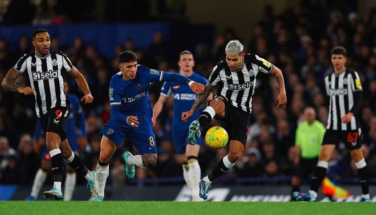 جانب من مباراة تشيلسي ونيوكاسل يونايتد