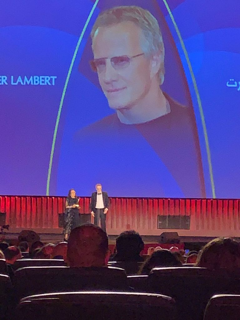 كريستوفر لامبرت أثناء تكريمه