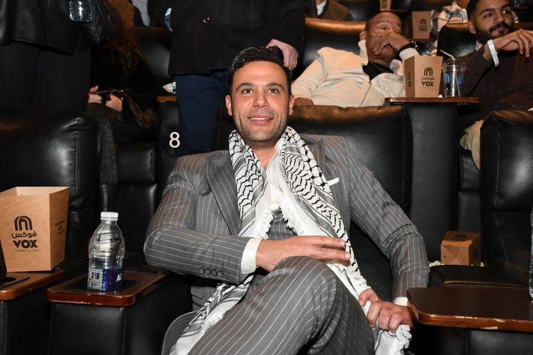 محمد إمام وياسمين صبري في العرض الخاص