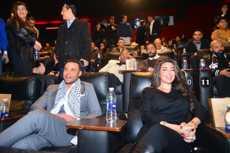 محمد إمام وياسمين صبري في العرض الخاص