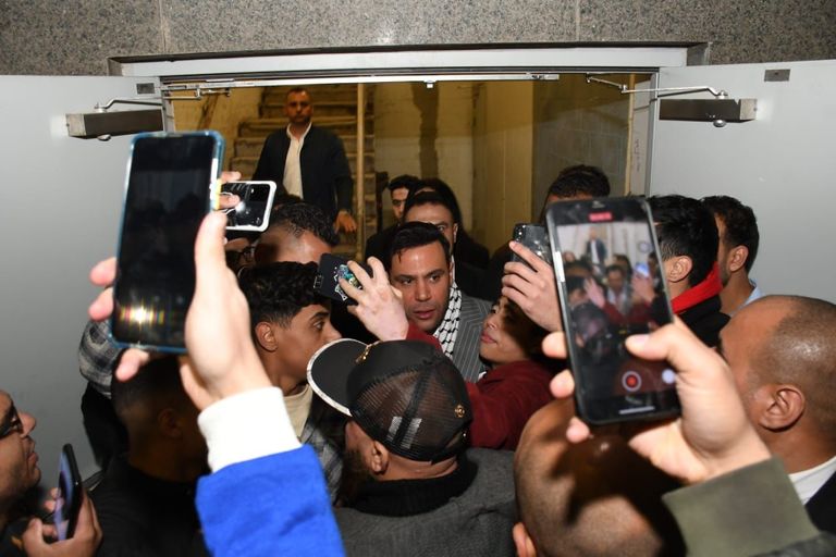 محمد إمام وياسمين صبري في العرض الخاص