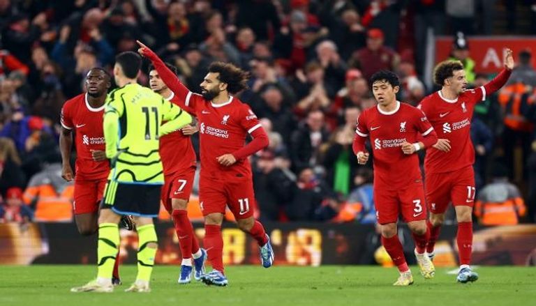 من مباراة ليفربول وأرسنال في الدوري الإنجليزي