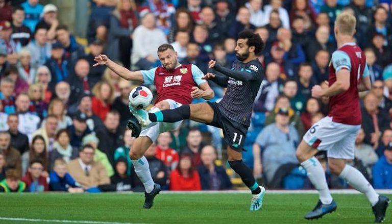 محمد صلاح في مباراة بيرنلي وليفربول