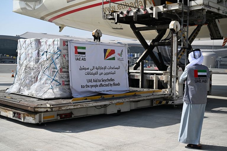 جانب من المساعدات الإماراتية