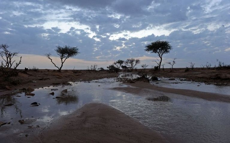 أشخاص يجتمعون حول النار للتدفئة - أرشيفية