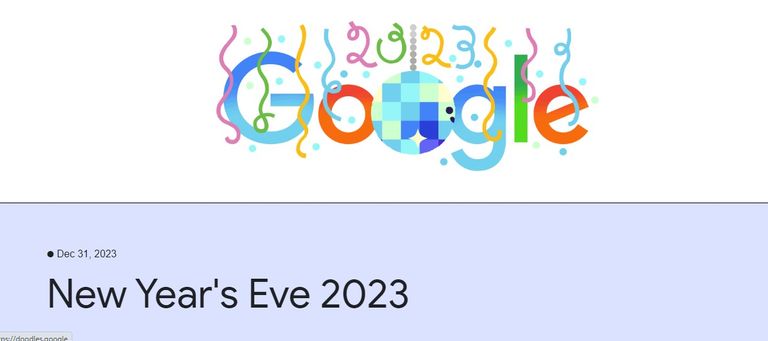 احتفال غوغل برأس السنة الجديدة 2024