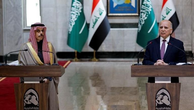 وزير الخارجية السعودي مع نظيره العراقي