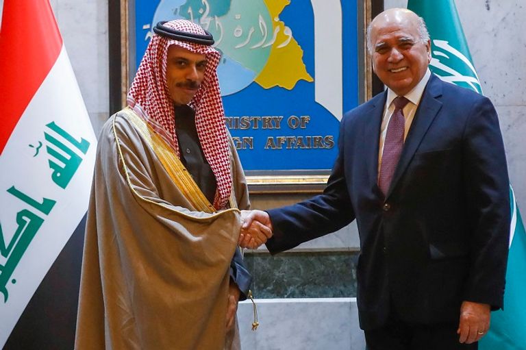 وزير الخارجية السعودي مع نظيره العراقي