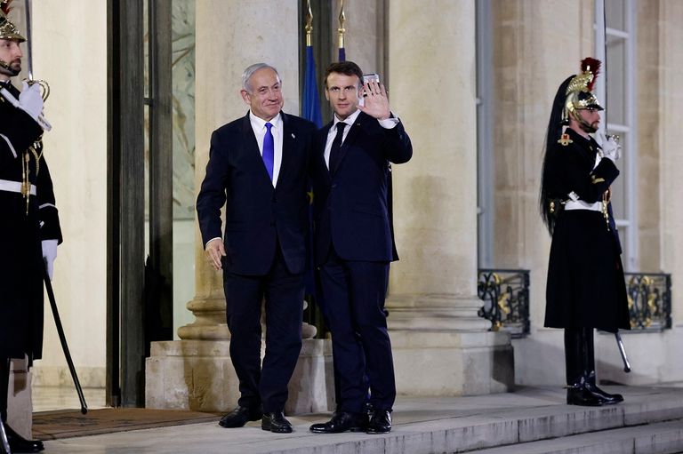 إيمانويل ماكرون وبنيامين نتنياهو