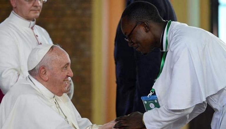 بابا الفاتيكان خلال زيارته للكونغو الديمقراطية