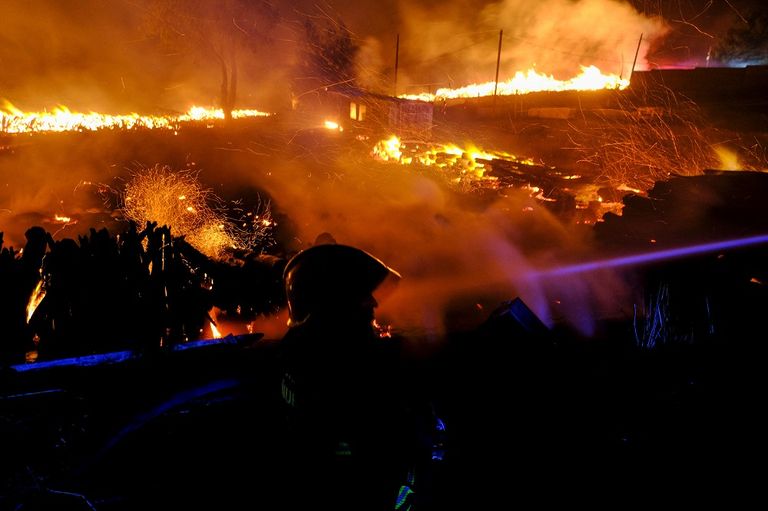 جانب من حرائق الغابات في تشيلي