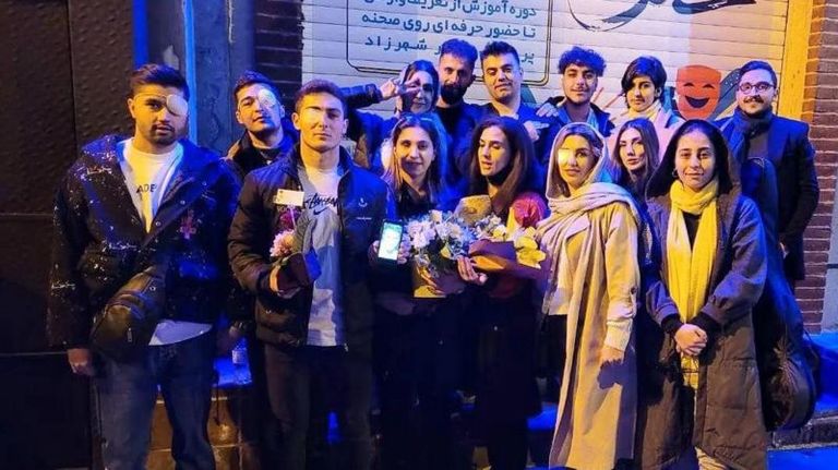 جانب من الاحتجاجات الليلية في إيران