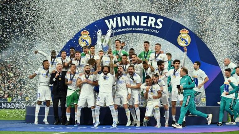 ريال مدريد بطل دوري أبطال أوروبا 2022 الأهلي المصري بطل دوري أبطال أفريقيا 2021