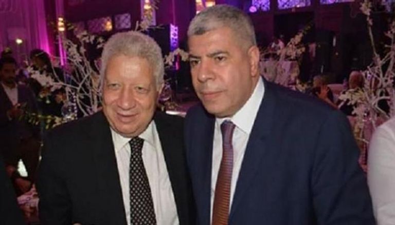 مرتضى منصور وأحمد شوبير مرتضى منصور رئيس نادي الزمالك