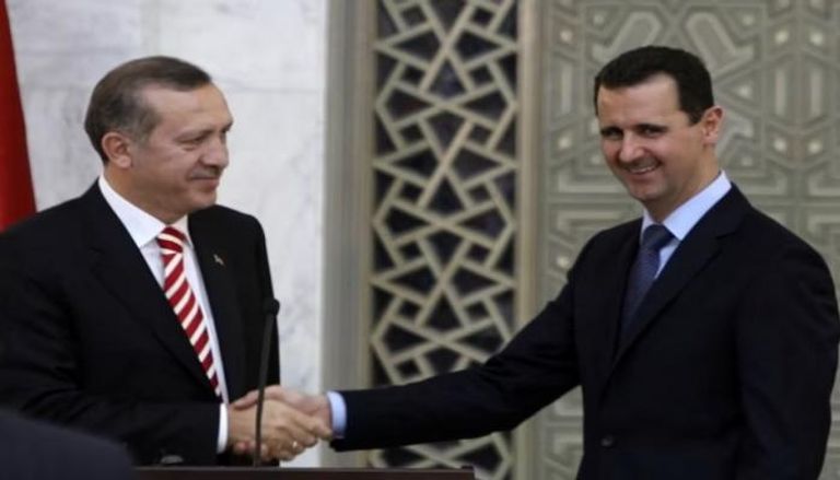 جانب من لقاء سابق بين الرئيسين التركي أردوغان والسوري الأسد