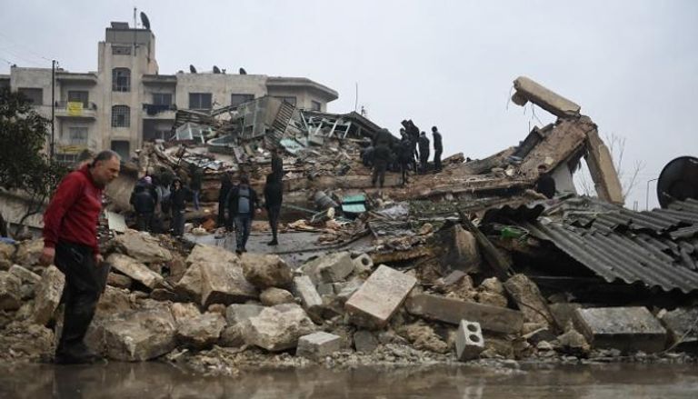 الزلزال خلف دمارا واسعا في سوريا وتركيا