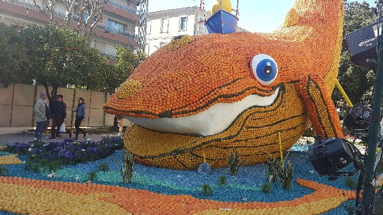 تماثيل الليمون والبرتقال تجذب آلاف السياح لمدينة منتون الفرنسية