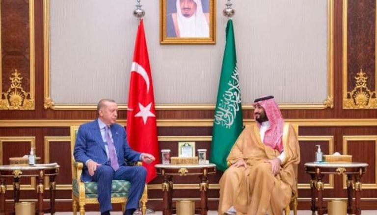 لقاء سابق بين ولي العهد السعودي والرئيس التركي