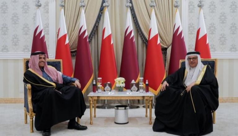 جانب من اجتماع الزياني ووزير خارجية قطر 