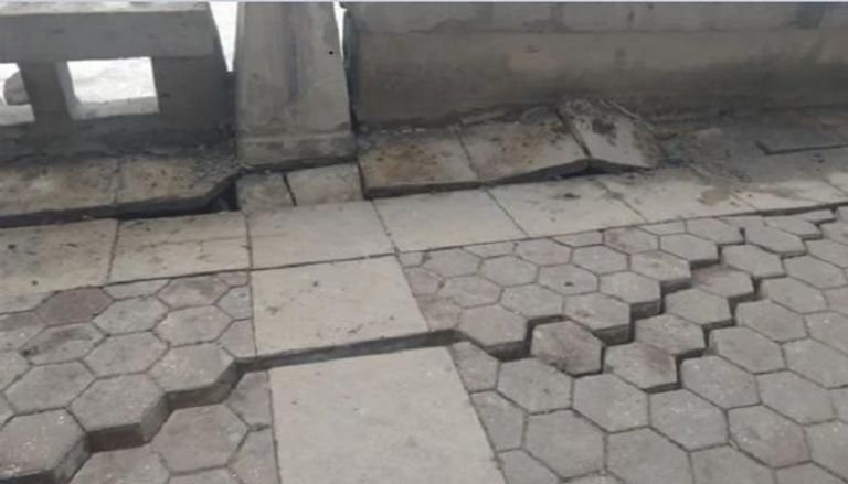 هبوط رصيف بكورنيش الإسكندرية