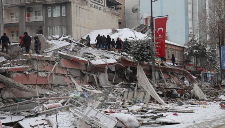 جانب من آثار زلزال تركيا