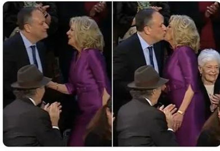 جيل بايدن ودوغ إيمهوف بمقر الكونغرس الأمريكي