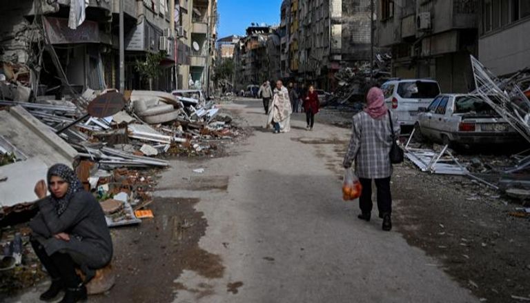 آثار الزلزال المدمر في سوريا