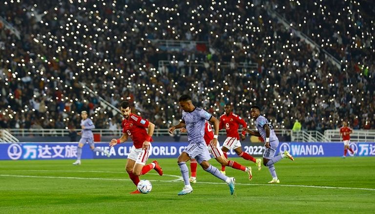 من مباراة الأهلي وريال مدريد في كأس العالم للأندية فينيسيوس جونيور من مباراة الأهلي وريال مدريد