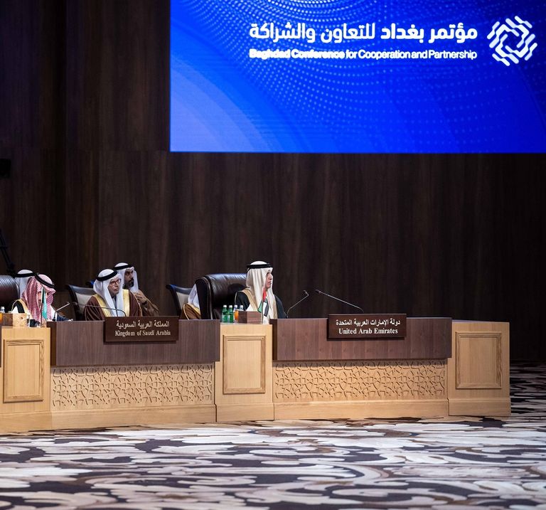 الشيخ محمد بن زايد آل نهيان رئيس الإمارات ومحمد شياع السوداني