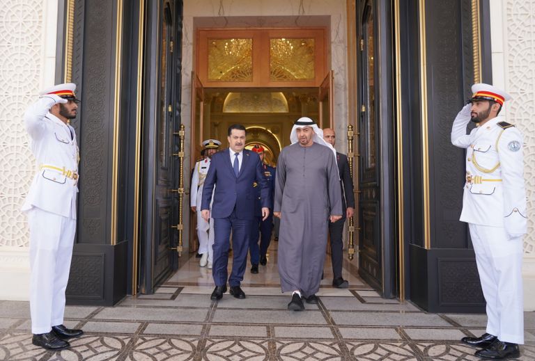 الشيخ محمد بن زايد آل نهيان ورئيس الوزراء العراقي الشيخ محمد بن زايد آل نهيان ورئيس الوزراء العراقي