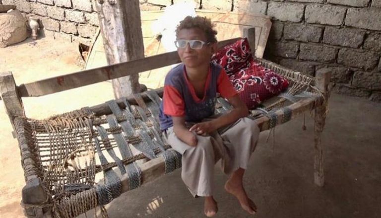 أحد ضحايا ألغام مليشيات الحوثي.. ارشيفية