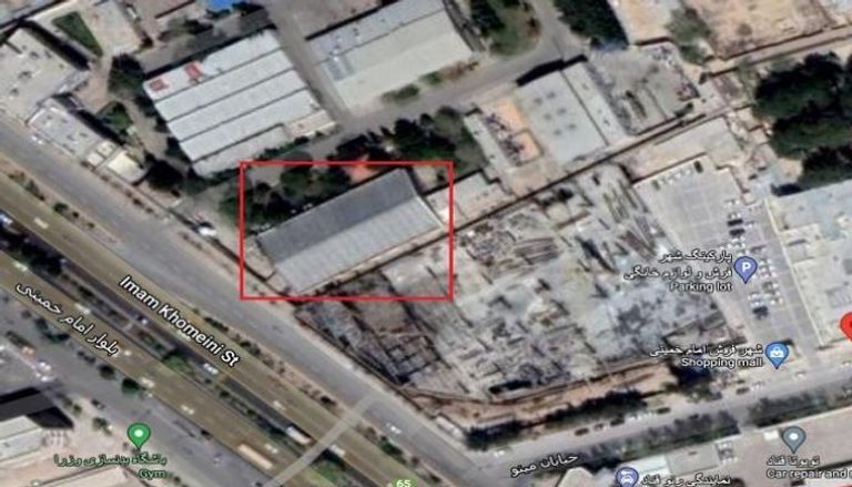 صور من غوغل تظهر المنشأة التي استهدفت في هجوم أصفهان  المنشأة التي استهدفت في هجوم أصفهان