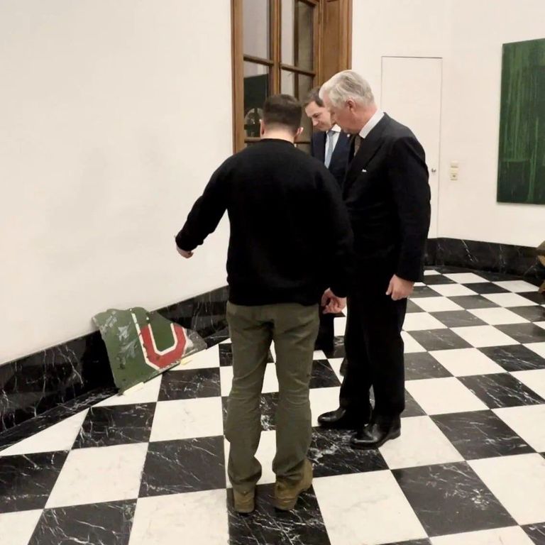 زيلنسكي والعاهل البلجيكي الملك فيليب