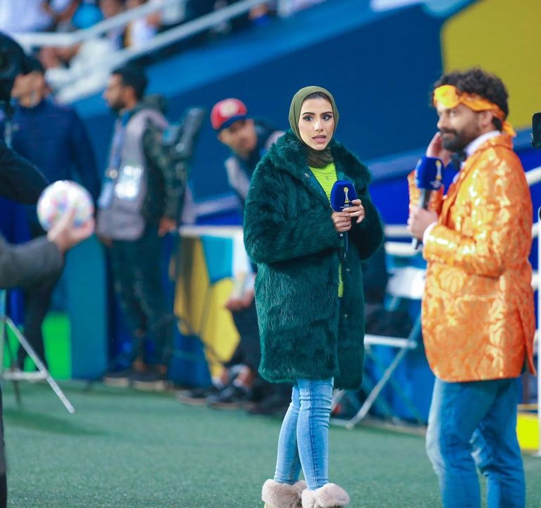 المذيعة فاطمة طه في كأس العالم للأندية المذيعة فاطمة طه