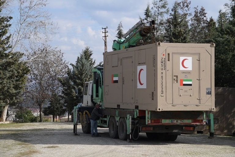 صورة من استعدادات افتتاح المرحلة الأولى من المستشفى الميداني