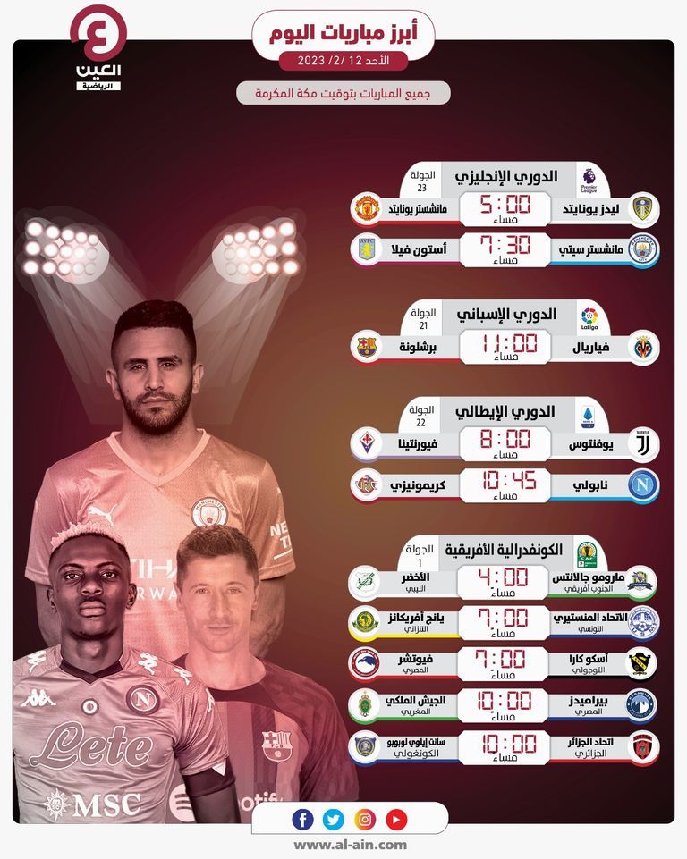 مباريات اليوم