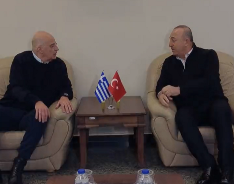 جانب من استقبال وزير خارجية تركيا لنظيره اليوناني