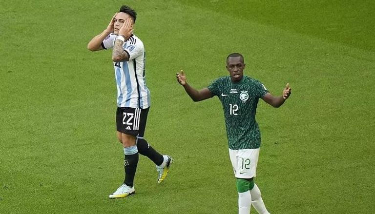 من مباراة السعودية ضد الأرجنتين في كأس العالم 2022