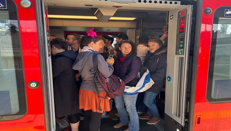 جانب من احتجاجات إسرائيل - أ ف ب