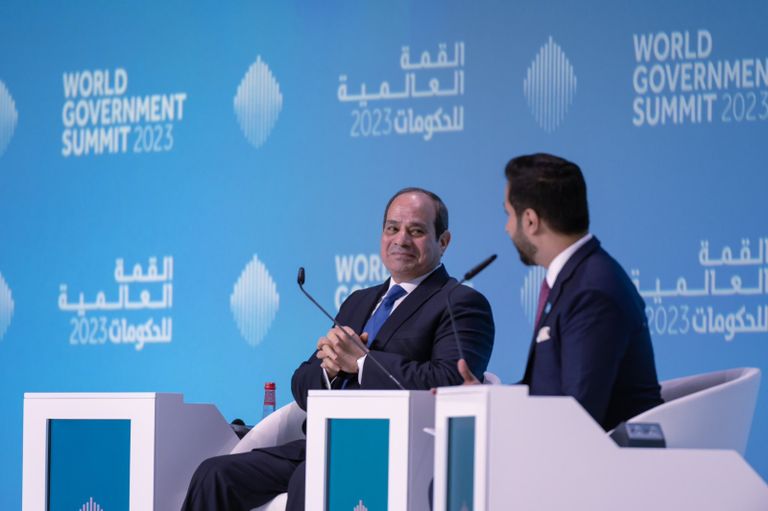 الرئيس المصري عبدالفتاح السيسي في القمة العالمية للحكومات