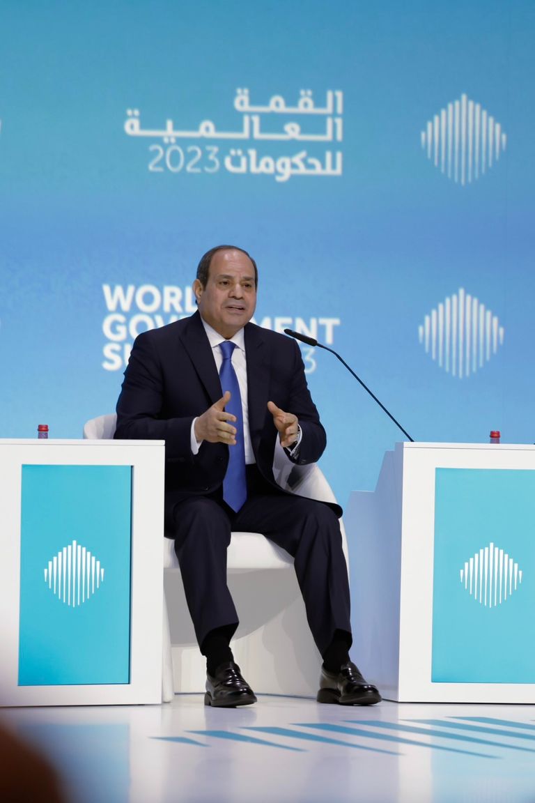 الرئيس المصري عبدالفتاح السيسي في القمة العالمية للحكومات