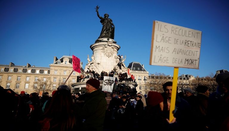 جانب من المظاهرات التي تشهدها فرنسا- رويترز