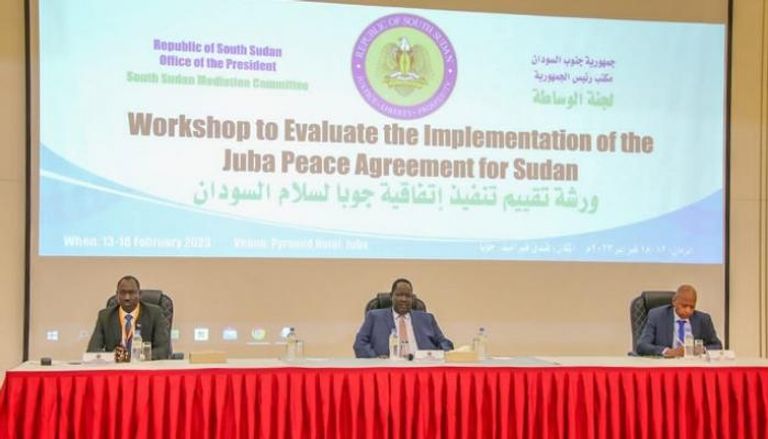 الجلسة الافتتاحية لورشة تقييم تنفيذ اتفاق جوبا لسلام السودان