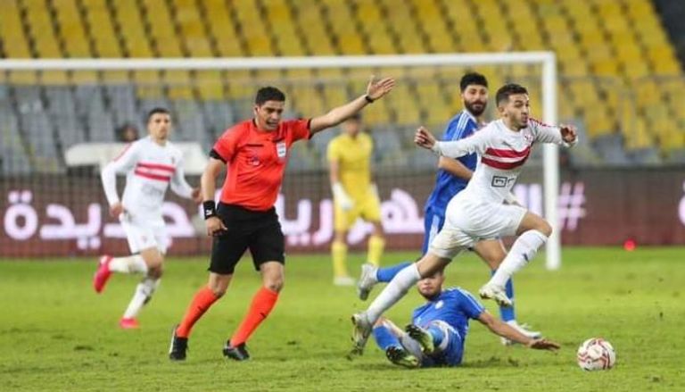 إبراهيم نور الدين في مباراة سموحة والزمالك