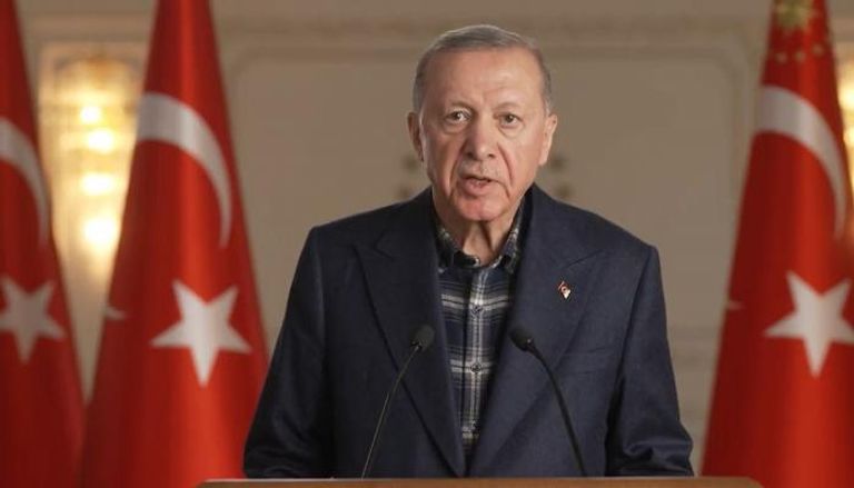 الرئيس التركي رجب طيب أردوغان في الكلمة المسجلة