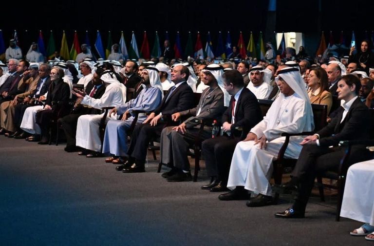 الشيخ محمد بن زايد آل نهيان رئيس دولة الإمارات والرئيس المصري