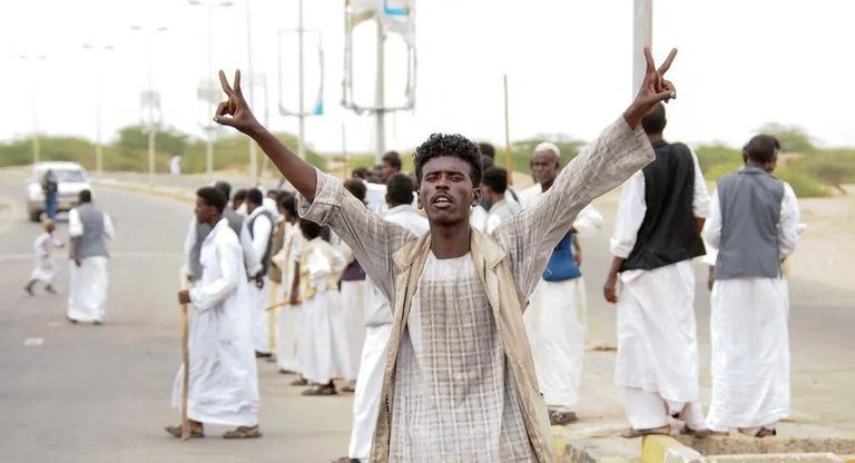 جانب من اعتصام سابق لنظارات البجا